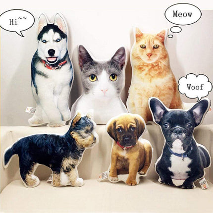 Custom Pet Photo Pillow, Personalized Shape Cushion