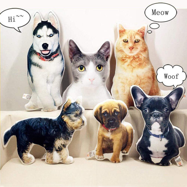 Custom Pet Photo Pillow, Personalized Shape Cushion