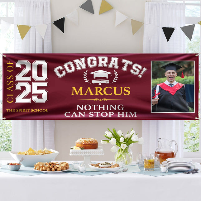 Custom Photo Congrats Class of 2024 Banner