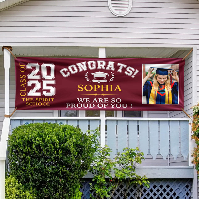 Custom Photo Congrats Class of 2024 Banner