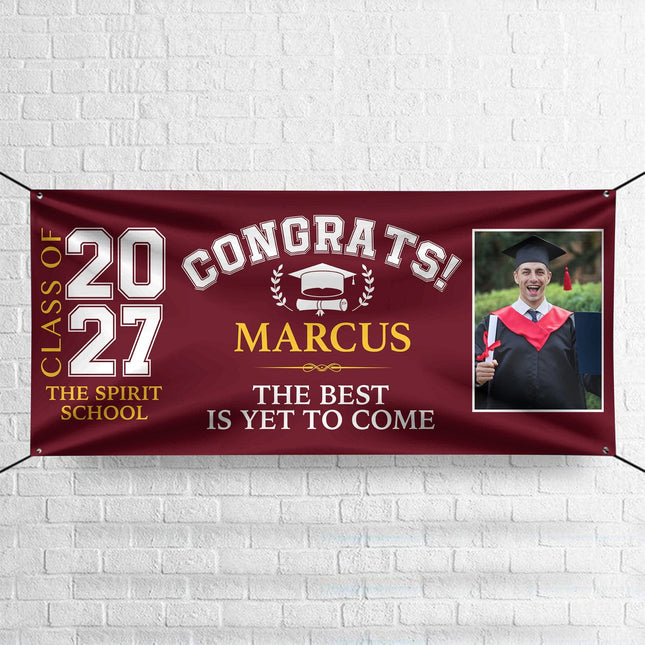 Custom Photo Congrats Class of 2024 Banner