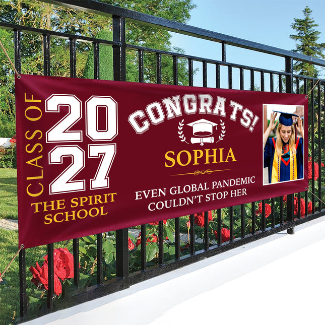 Custom Photo Congrats Class of 2024 Banner