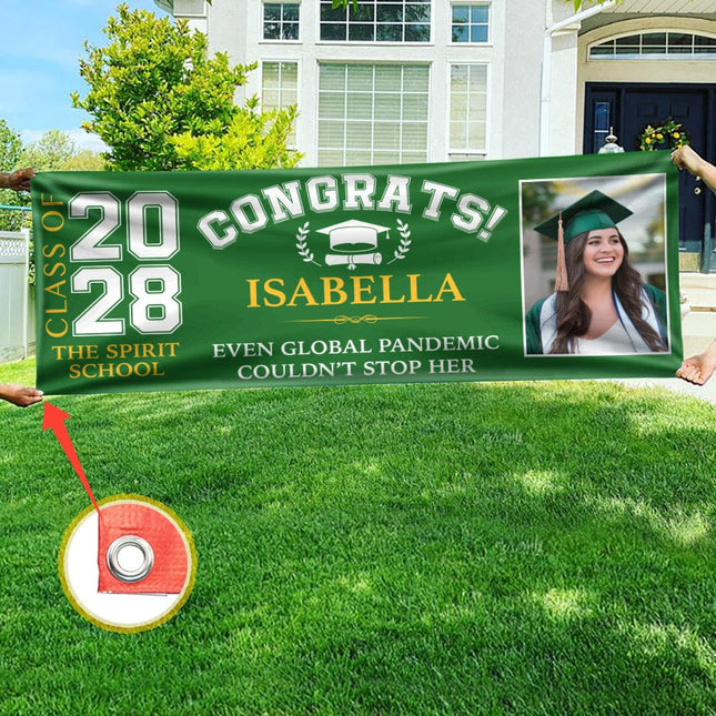 Custom Photo Congrats Class of 2024 Banner