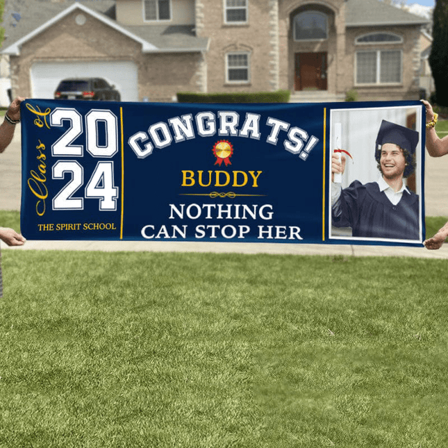 Custom Photo Congrats Class of 2024 Banner