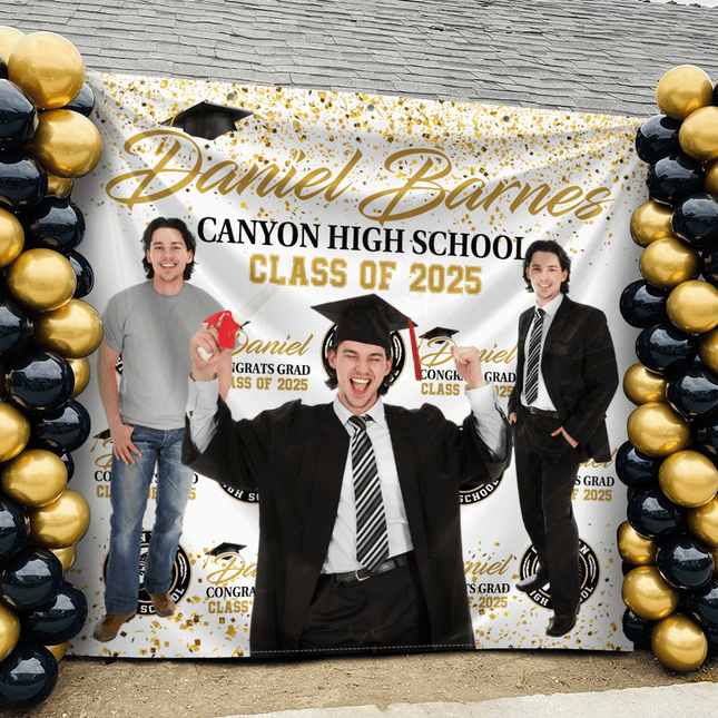 Custom Photo Congratulations Class Of 2026 Graduation Backdrop