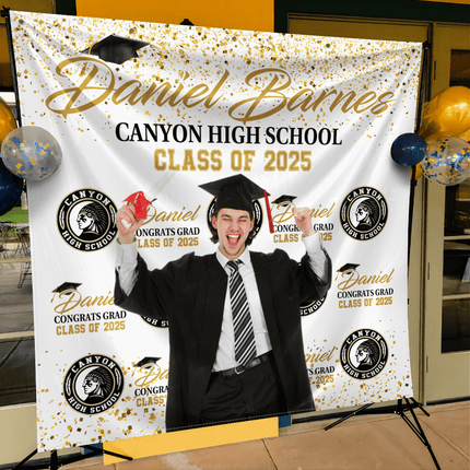 Custom Photo Congratulations Class Of 2026 Graduation Backdrop