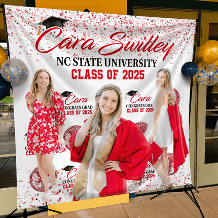 Custom Photo Congratulations Class Of 2026 Graduation Backdrop