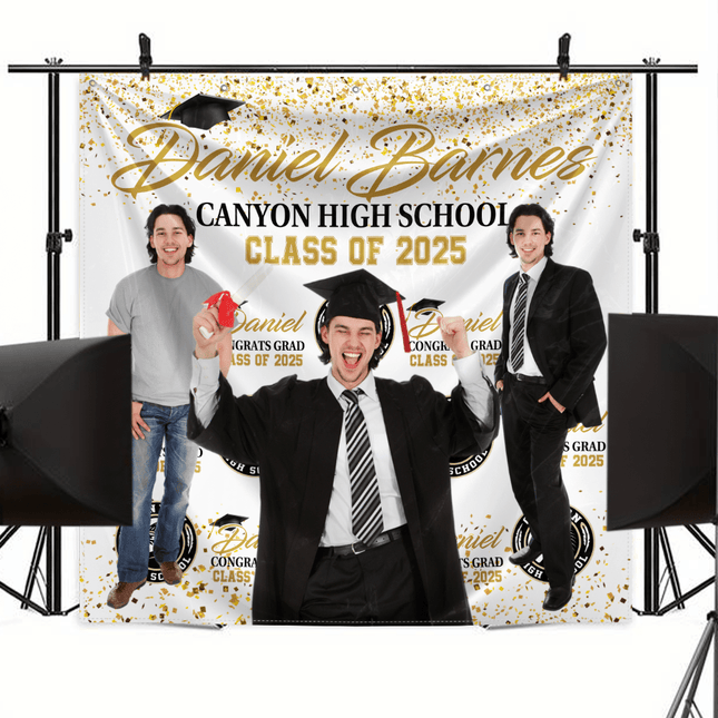 Custom Photo Congratulations Class Of 2026 Graduation Backdrop