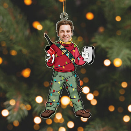 Custom Photo Funny Christmas Custom Face Family, Friends Acrylic Ornament