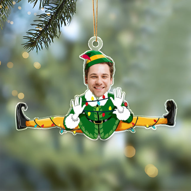 Custom Photo Funny Christmas Custom Face Family, Friends Acrylic Ornament