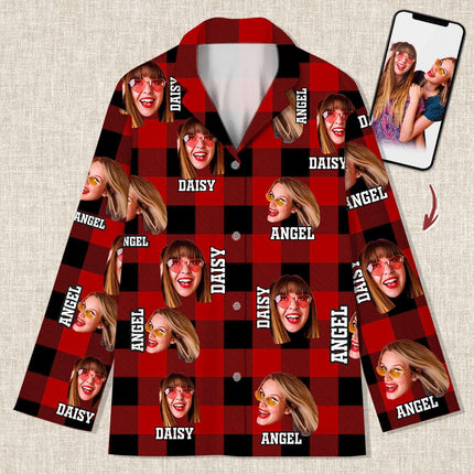 Custom Photo Human Face For Bestie Pajamas