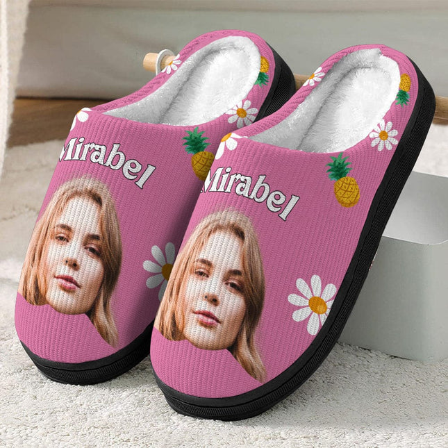Custom Photo People Plush Slippers