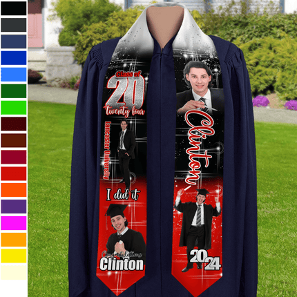 Custom Photo She Believed She Could Graduation Stoles