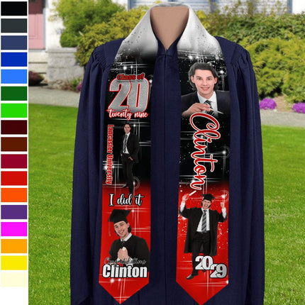 Custom Photo She Believed She Could Graduation Stoles