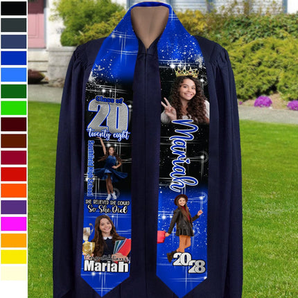Custom Photo She Believed She Could Graduation Stoles