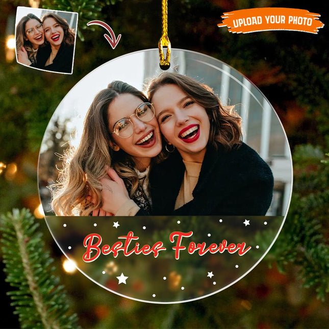 Custom Photo There Is No Greater Gift Bestie Acrylic Ornament