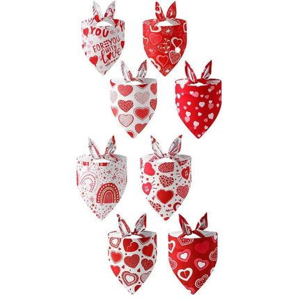 Love-heart Pattern Pet Dog Triangle Scarf