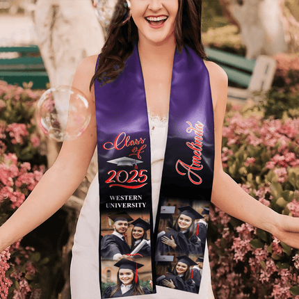 Photo Class of 2026 Stoles Sash, Graduation Gift, Senior Gift