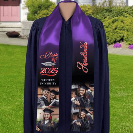 Photo Class of 2026 Stoles Sash, Graduation Gift, Senior Gift