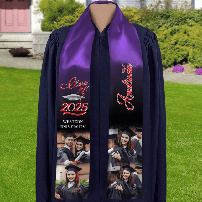 Photo Class of 2026 Stoles Sash, Graduation Gift, Senior Gift