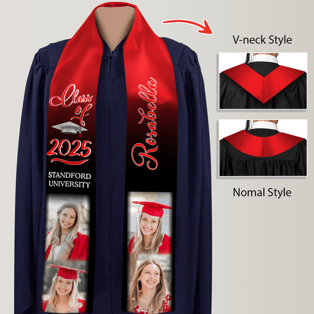 Photo Class of 2026 Stoles Sash, Graduation Gift, Senior Gift