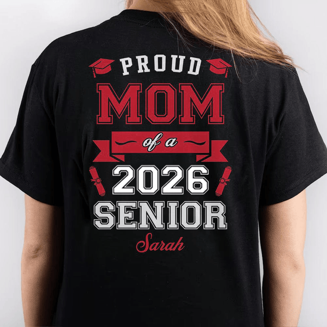 Proud Dad Of A Graduate Personalized Custom Backside Graduation Senior Shirt