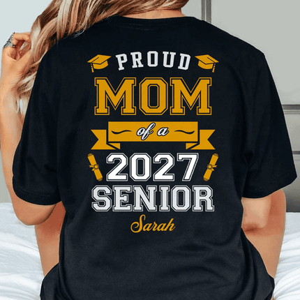 Proud Dad Of A Graduate Personalized Custom Backside Graduation Senior Shirt