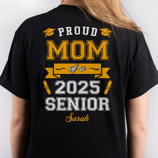 Proud Dad Of A Graduate Personalized Custom Backside Graduation Senior Shirt