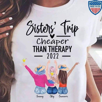 Sisters Trip Than Therapy 2021, Summer Sister Best Friend Shirt