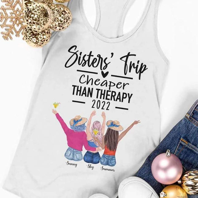 Sisters Trip Than Therapy 2021, Summer Sister Best Friend Shirt